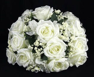 Artificial Silk Rose & Hydrangea Table Arrangement