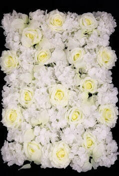 Artificial Silk Rose/Hydrangea Flower Wall Panel