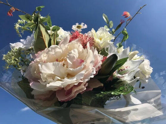 Artificial Silk Soft Pastels Bouquet Arrangement