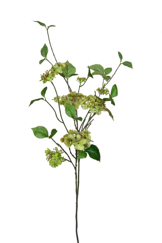 Artificial Silk Mini Hydrangea Leaf Spray