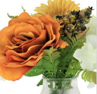 Artificial Silk Mixed Gerbera & Hydrangea Arrangement