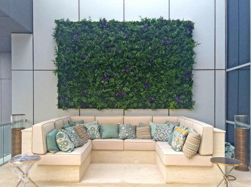 Artificial Flexi Back Green Wall Cheviot 100 x 100cm