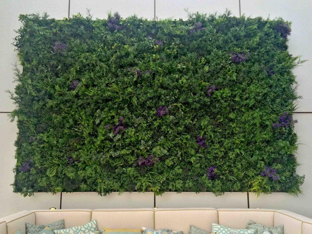 Artificial Flexi Back Green Wall Cheviot 100 x 100cm