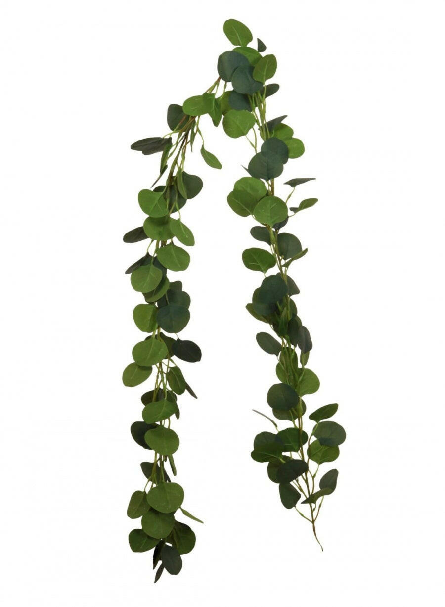 Justartificial.co.uk Silk Silver Dollar Eucalyptus Garland