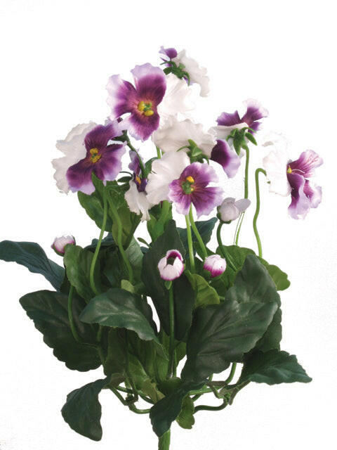 Artificial Silk Pansy Bush
