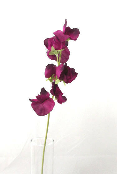 Artificial Silk Sweet Peas Single Stem