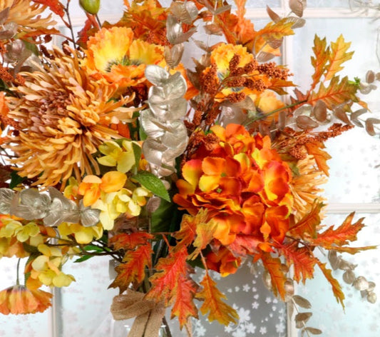 Artificial Silk Autumn Harvest Flower Arrangement