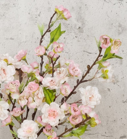 Artificial Silk Blossom Arrangement in Ceramic Vase