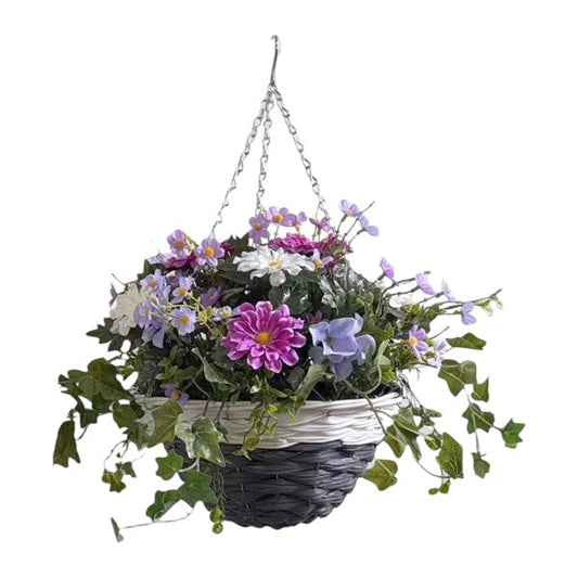Artificial Silk Floral Hanging Basket 53cm