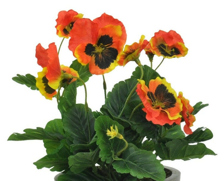 Artificial Silk Pansy Bush