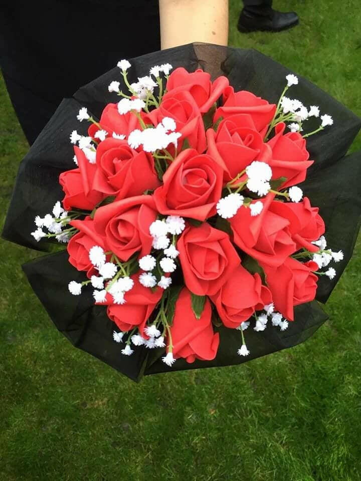 Artificial Colourfast Cottage Rose Bud Bunch