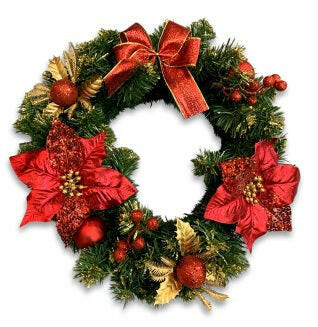 Artificial Glitter Christmas Wreath Ring