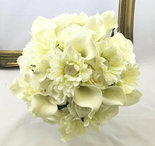 Artificial Calla Lily/Gerbera /Rose Hand Tied Bouquet Large