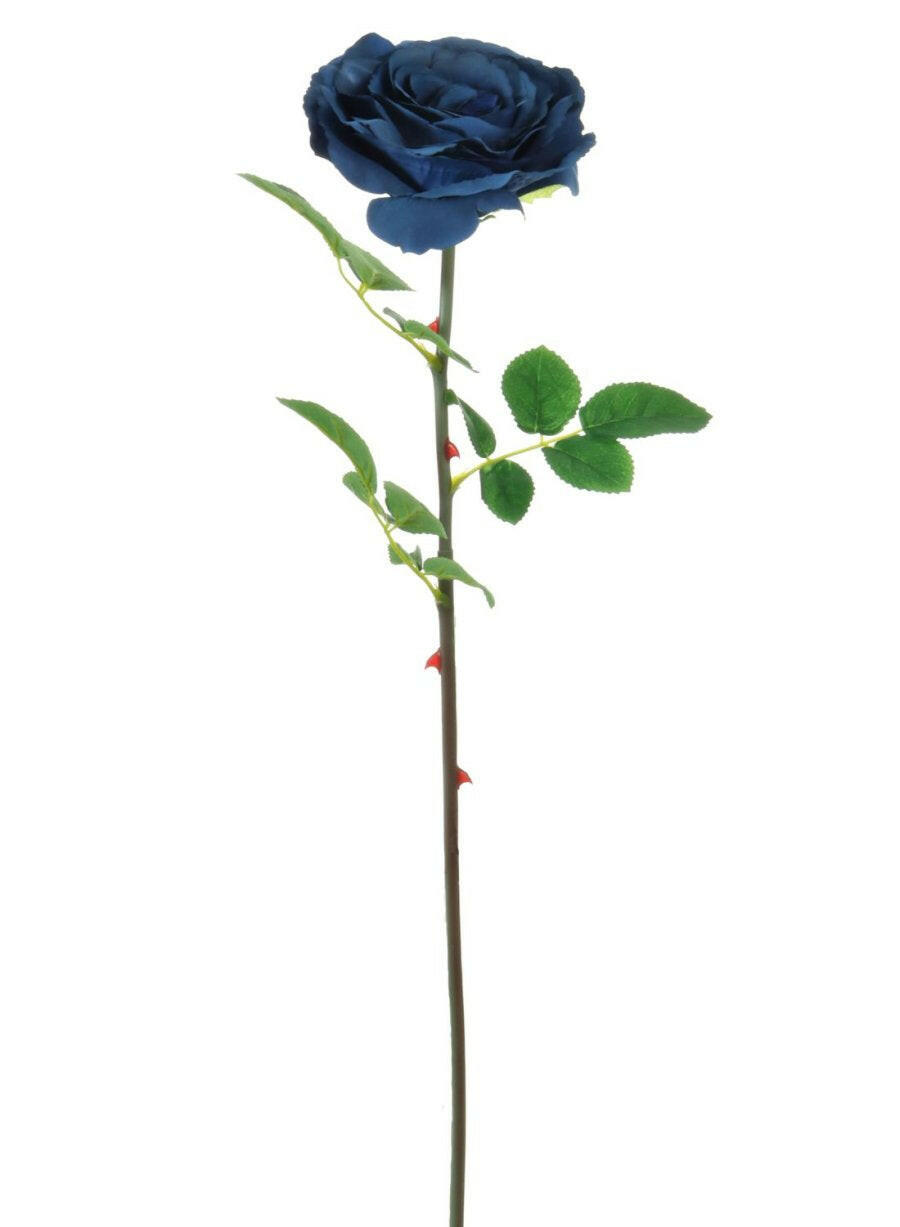 Justartificial.co.uk Tudor Open Rose Navy 74cm