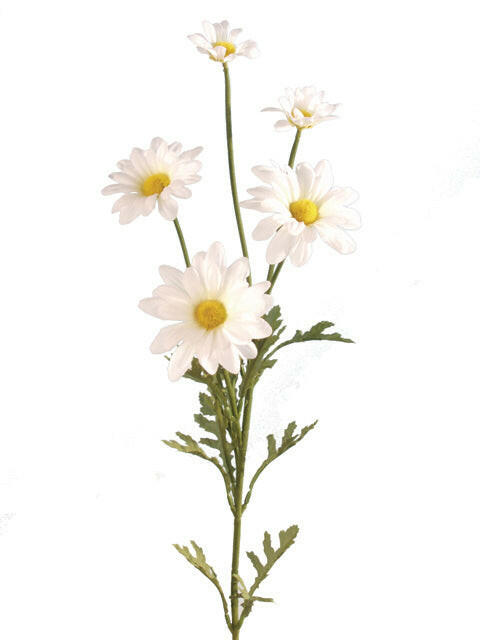 Artificial Silk Daisy Marguerite Spray Single Stem