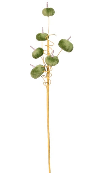 Artificial Autumn Mini Velvet Pumpkin Spray