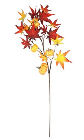 Artificial Autumn Stem with Pumpkins