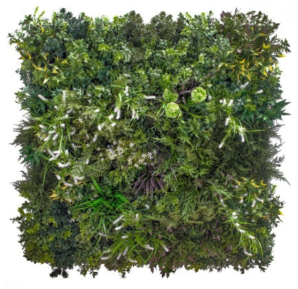 Artificial Melrose Mixed Green Wall Mat FR UV