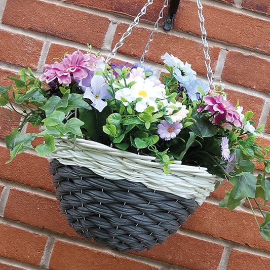 Artificial Silk Floral Hanging Basket 53cm