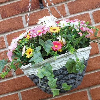 Artificial Silk Floral Hanging Basket 53cm