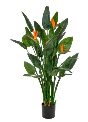 Artificial Silk Strelitzia in Pot FR